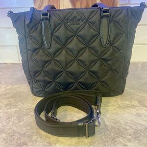 Kate Spade Black Quilted Tote with Strap